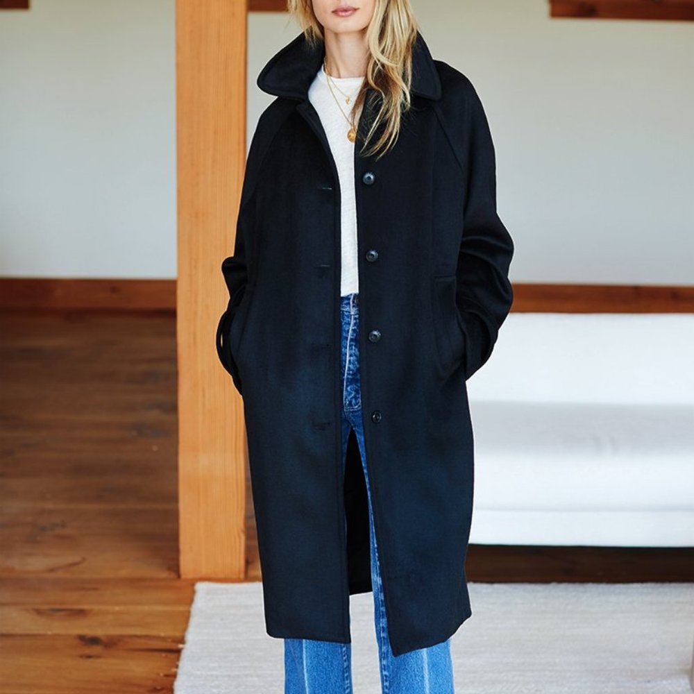 Emerson Fry Matisse Coat - Black Wool
